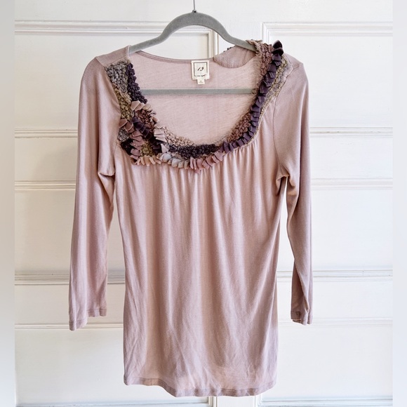 1.9 “one sept” lavender blouse with chiffon detailing - Picture 1 of 5